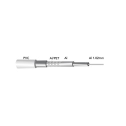 100m CARRETE CABLE COAXIAL RG6 BLANCO GSC