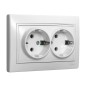 ERP602U BASE DOBLE SCHUKO 2P+T BLANCA SERIE EUROPA