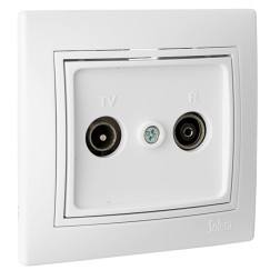 ERP46U TOMA INTERMEDIA TV-RADIO BLANCA SERIE EUROPA SOLERA