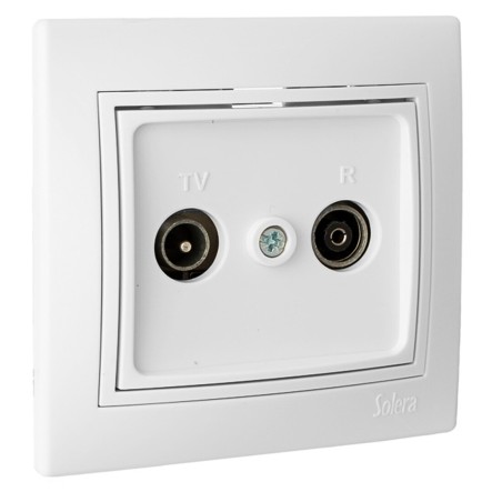 ERP46U TOMA INTERMEDIA TV-RADIO BLANCA SERIE EUROPA SOLERA