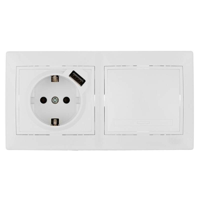 KIT-ERP-ROOM CONMUTADOR + BASE SCHUKO CON CARGADOR USB 2,1A SERIE EUROPA SOLERA KIT-ERP-ROOM CONMUTADOR + BASE SCHUKO CON CARGADOR USB 2,1A SERIE EUROPA SOLERA
