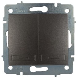 ERP12NGQC DOBLE INTERRUPTOR-CONMUTADOR GRAFITO SERIE EUROPA SOLERA