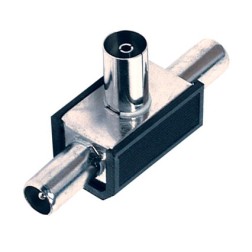 2600908 CONECTOR ADAPTA TV TRIPLE 2 MACHOS-HEMBRA GSC