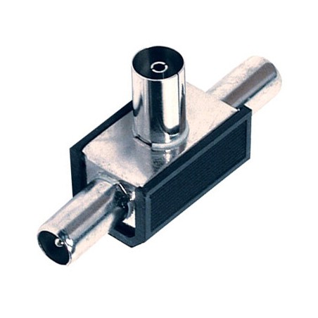 2600908 CONECTOR ADAPTA TV TRIPLE 2 MACHOS-HEMBRA GSC