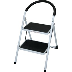 10070 ESCALERA ACERO DOMESTICA 2 PELDAÑOS MADER