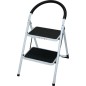 10070 ESCALERA ACERO DOMESTICA 2 PELDAÑOS MADER