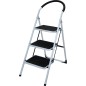 10071 ESCALERA ACERO DOMESTICA 3 PELDAÑOS MADER