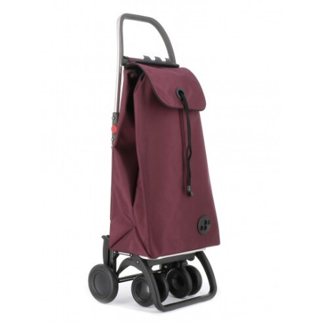 IMX306 CARRO COMPRA I-MAX MF PLEGABLE 4 RUEDAS 2 GIRATORIAS BURDEOS ROLSER
