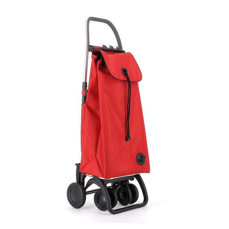 IMX306 CARRO COMPRA I-MAX MF PLEGABLE 4 RUEDAS 2 GIRATORIAS ROJO ROLSER
