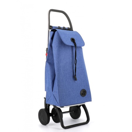 IMX385 CARRO COMPRA IMAX TWEED 4 RUEDAS PLEGABLE AZUL ROLSER
