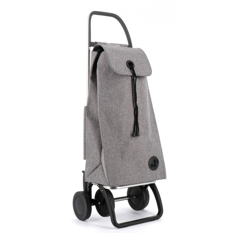 IMX382 CARRO COMPRA IMAX TWEED 4 RUEDAS GRIS ROLSER