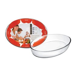 480135 FUENTE VIDRIO OVAL 350x250x65mm IBILI