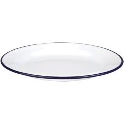 901124 PLATO LLANO ESMALTADO 24cm BLANCA IBILI