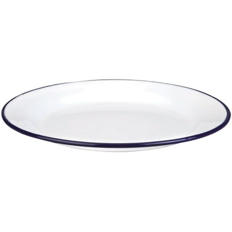 901126 PLATO LLANO ESMALTADO 26cm BLANCA IBILI