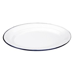 903930 BANDEJA OVALADA ESMALTADA 30cm BLANCA IBILI