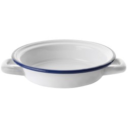 904116 PLATO DE HUEVOS ESMALTADO 16cm BLANCA