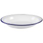 905232 FUENTE OVAL HONDA ESMALTADA BLANCA 32x25cm-