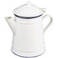 903210 CAFETERA CONICA ESMALTADA 1L BLANCA IBILI