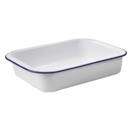 905437 RUSTIDERA BLANCA ACERO ESMALTADO 37x24cm