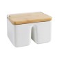 714950 SALERO BAMBU DOBLE CON TAPA 11x11cm