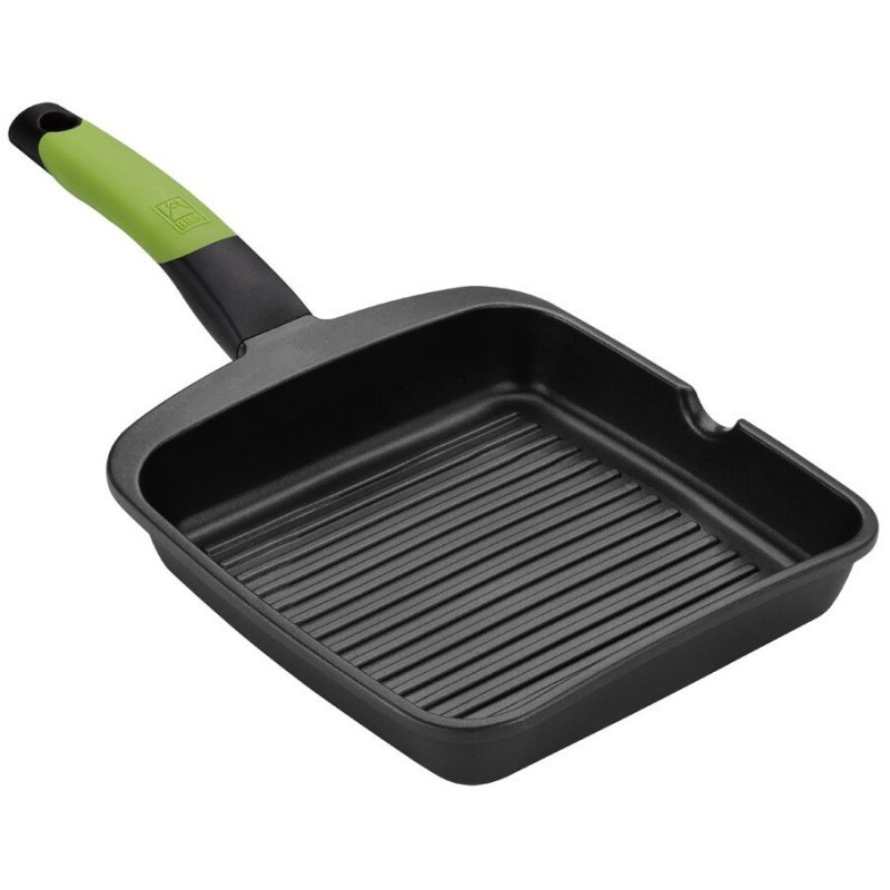 A121457 GRILL CON RAYAS ALUMINIO 28x28cm PRIOR BRA