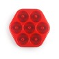 876050 MOLDE DOUGNUT 7 CAVIDADES SILICONA STRAWBERRY IBILI