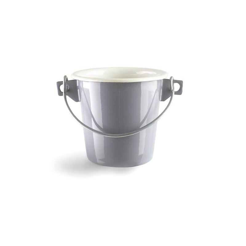 942102 CUBO ESMALTADO C-ASA GRISE 8cm IBILI