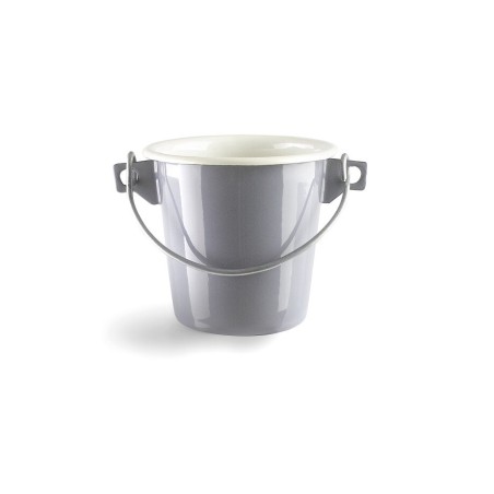 942102 CUBO ESMALTADO C-ASA GRISE 8cm IBILI