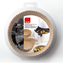 688517 50ud BANDEJA DESECHABLE REDONDA PARA FREIDORA DE AIRE Ø20 IBILI