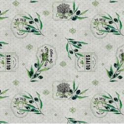83119 1m MANTEL DE HULE QD-TEX MODELO OLIVARES 140cm DINTEX