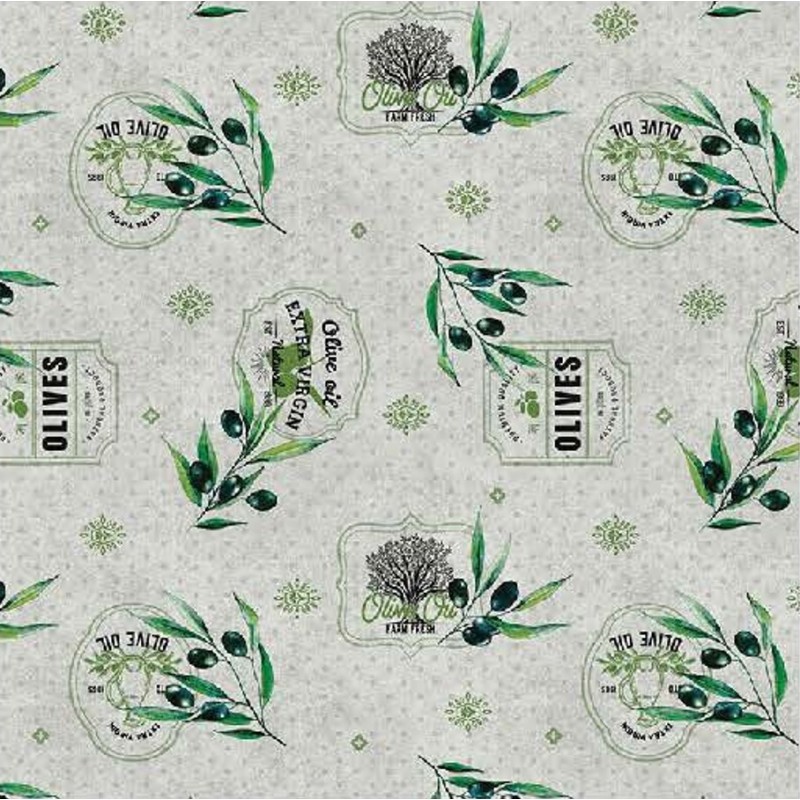 83119 1m MANTEL DE HULE QD-TEX MODELO OLIVARES 140cm DINTEX