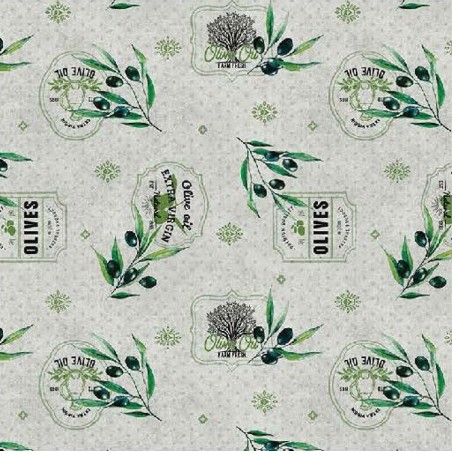 83119 1m MANTEL DE HULE QD-TEX MODELO OLIVARES 140cm DINTEX