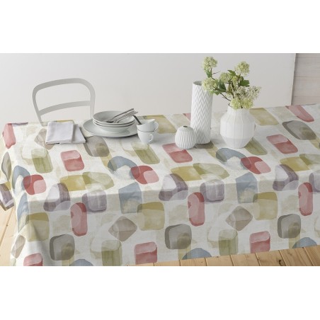42870 1m MANTEL DE HULE ANTINAMANCHAS MODELO SUMBA 140cm DINTEX