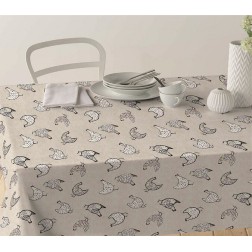 84302 1m MANTEL DE HULE ANTINAMANCHAS MODELO TINTURA CHICKEN 140cm DINTEX