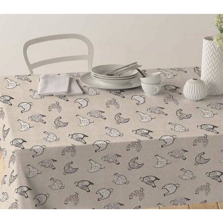 84302 1m MANTEL DE HULE ANTINAMANCHAS MODELO TINTURA CHICKEN 140cm DINTEX