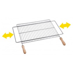 2724 PARRILLA BARBACOA EXTENSIBLE ZINCADA 60x40cm SAUVIC