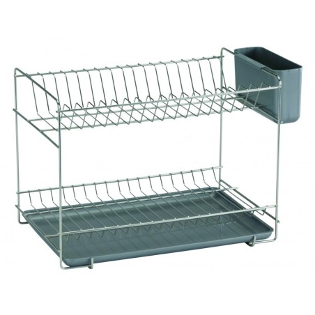 90985 ESCURREPLATOS PEQUEÑO INOXIDABLE 18-8 18 PLATOS 38,5x25x28cm SAUVIC