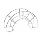3303 SOPORTE MANGUERA GRANDE INOXIDABLE 46,5x24x16,5cm SAUVIC