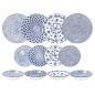691700 SET 12 PIEZAS VAJILLA ARMONIA AZUL IBILI