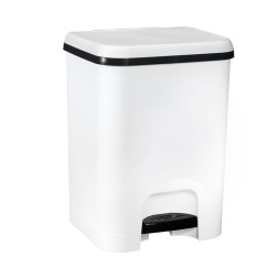 3160 CUBO CON PEDAL BLANCO 20L