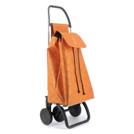 SAQ047 CARRO COMPRA SAQUET GLORIA 4 RUEDAS MANDARINA ROLSER