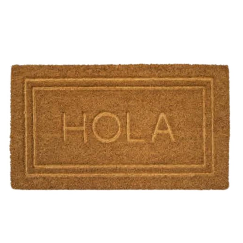 50212 FELPUDO COCO PRENSADO MODELO HOLA 40x70cm DINTEX