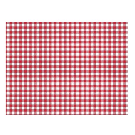 83512 1m MANTEL DE HULE QD-TEX MODELO CUADROS ROJOS 140cm DINTEX