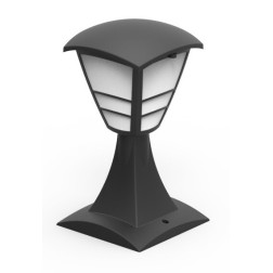 2073514-N FAROL SOBREMURO MODERNO 1XE27 NEGRO HOROZ