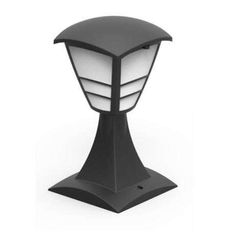 2073514-N FAROL SOBREMURO MODERNO 1XE27 NEGRO HOROZ