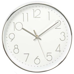 CLWA015PC30SR RELOJ DE PARED CIRCULAR ø30cm PLATA