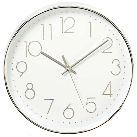 CLWA015PC30SR RELOJ DE PARED CIRCULAR ø30cm PLATA