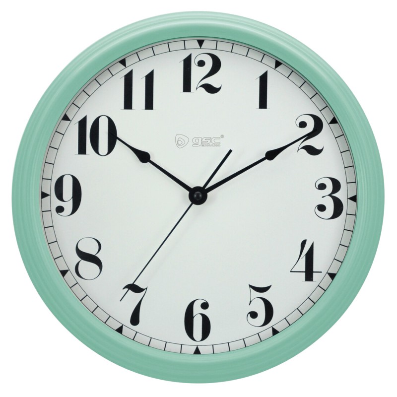 405005003 RELOJ DE PARED CIRCULAR VINTAGE VERDE MINT GSC 405005003 RELOJ DE PARED CIRCULAR VINTAGE VERDE MINT GSC