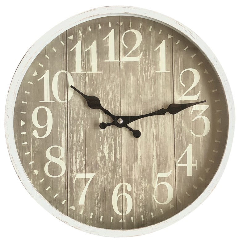 93-337 RELOJ DE PARED EFECTO MADERA 30cm ELECTRO DH