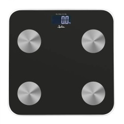 HBAS1155 BASCULA DE BAÑO DIGITAL NEGRA CON ANALIZADOR JATA
